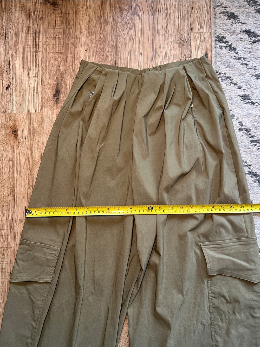 NEW! Zara Wide-Leg Cargo Pants in Olive ๐ซ Size M - Picture 4 of 8